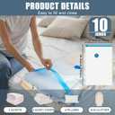 10 Jumbo Vacuum Storage Bags, Vacuum Seal Bags for Clothing Space Saver Compression Storage Bag with Hand Pump Extra Large for Clothing Travel Comforters Blankets Pillow Bedding Duvets Clothes