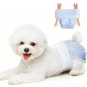 Disposable Dog Diapers Count Absorbent Soft Puppy Doggie Diapers for Female Dogs with Stretchy Waist Puppy Diaper in Heat Period Excitable Urination (XL 10PCS) (XL(Waist 11.9"-19.8"))
