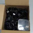 Nuanchu 66 Pcs Light Clips Set Compatible with Govee Pro H706 H806, 60 Mounting Clips & 6 Gable Light Bracket with 150 Screws Compatible with Govee Pro Outdoor Lights 100ft (Black)