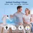 Portable Air Conditioners Fan, 1200ML Personal Evaporative Air Cooler with Water Tank, Ice Cooling Fan, Mini Desk Swamp Cooler for Bedroom, Office, Dorm, Home, Small