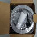 Compact Toilet Brush & Holder, Stainless Steel Handle, Space Saving for Storage, Deep Cleaning, Drip-Proof, Easy to Assemble, Nylon Bristles, White & Grey (1 Pack)