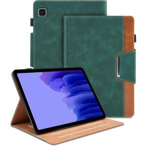 Case for Samsung Galaxy Tab A7 10.4 inch 2022 (SM-T500/T505/T507) - Multi-Angle Viewing Stand Cover with Pocket, PU Leather Folio Case with Magnetic Clasp, Auto Wake/Sleep Smart Tablet Cover, Green