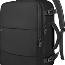 Taygeer Travel Laptop Backpack for Men Women, Airplane Approved Travel Backpack Suitcase with Usb Charging Port, Lightweight College 35l Luggage Bag 15.6inch Laptop Mochila Gifts for Business,Black