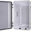 Animacyn ABS Electrical Junction Box, Ventilated Design, Cable Grommets, IP65 Waterproof Enclosure, Indoor/Outdoor Use with Mounting Panel. (Clear Cover, 11"x7.4"x5.5")