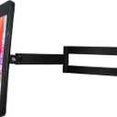 Tablet Wall Mount Bracket with fold for iPad 10.2-Inch (9th,8th,7th Gen.), Extend Adjustable Arm Swivel with Anti Theft Security Lock and Key, Multi Angle, Rotate Design,Metal (Black)