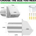 6 inch Galvanized Steel Hooded Dryer Vent Cover with Screen & Damper, White
