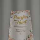 Thyle 51 Pcs Flower Pacifier Hunt Baby Shower Games Floral Theme Baby Shower Game Decoration Include Hunt Sign and 50 Acrylic Pacifiers Gift Sets for Gender Reveal Newborn Announcement Party Decor