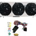 ALLOYWORKS Performance Full Aluminum Radiator+Shroud Fans+Relay For 1991-2001 Jeep Cherokee XJ 4.0L Comanche L4 L6 Off Road