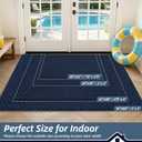 BEQHAUSE Dirt Trapper Door Mat Non-Slip Entryway Rugs, 36" x 60", Blue