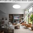 hepside 15.8INCH Big Dimmable Flush Mount Ceiling Light Fixture White, 3CCT 3000/4500/6000K Ceiling Lamp, 36W 4200LM Super Bright Low Profile Light for Bedroom, Kitchen, Bathroom, Hallway, 15.8Inch-1pack
