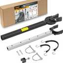 Boat Transom Saver Adjustable from 23 to 35 Inches, Heavy Duty Boat Transom Savers for Outboard Motors 100HP, with Composite for Head Holds Engine, Roller and Trailer Mounts (Black + Silver)