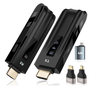 Beyn 4K Wireless HDMI Transmitter and Receiver, 4K Input & Output,2026 Upgraded LED Display,Plug and Play,Wireless HDMI Extender,Compatible with PC/Laptop/Camera/HDTV/Projector/TV Box