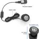 Warm White Pond Lights, 2500K Underwater Weighted Pond Light IP68 Waterproof Submersible Fountain Lights for Pond Fountain Waterfall,1 Lights