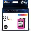 901XL Ink Cartridge Color Remanufactured for HP 901 901 XL Use with OfficeJet J4680 J4580 4500 J4500 Series J4680c J4624 J4640 Printers (1 Tri-Color)