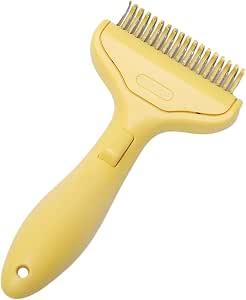 Pet Grooming Brush,Professional Pet Hair Removal Comb For Dog Cats With Stainless Steel Detangling Teeth Ergonomic Handle Grooming Supply