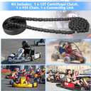 Centrifugal Clutch, Go Kart Clutch 3/4 Bore 12T with #35 Chain 9.525mm for Go Kart Minibike Honda Engines GX160 GX200 GX140 GX120 GC160 GC190, With 2pcs Set Screws and 1pc Connecting link