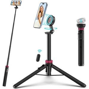 ULANZI 61'' Magnetic Selfie Stick Phone Tripod with Wireless Remote, Extendable Cell Phone Holder Stand, Compatible with MagSafe, Cellphone Tripod for iPhone 17 16 15 14 13 12 and Android Phones