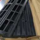 Pyle Car Vehicle Curbside Driveway Ramp - 4ft Heavy Duty Rubber Threshold Bridge Tracks Curb Ramps, 2 Pieces Set (for Car, Truck, Scooter, Bike, Motorcycle, Wheelchair Mobility), Black