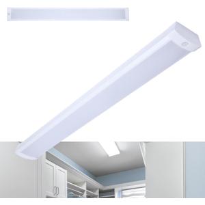 Satco 65-1215 4FT LED Ceiling Wrap Light with Motion Sensor, 39W, CCT Selectable 2700K5000K, 3400 Lumens, 120-277V, White Steel Housing, Non-Dimmable, Damp Rated