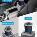 Silicone Couch Cup Holder, VIENFUT Anti-Spill and Anti-Slip Sofa Armrest Tray, Dirt-Resistant Silicone Couch Arm Tray for Remote, Snacks, Cellphone and iPad, Gift for Family, Friend (Gray)