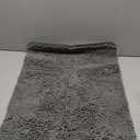 Bath Rugs Chenille Bathroom Rug Mat Non Slip Bath Mat Absorbent Shaggy Extra Thick Soft Shower Carpet Machine Washable Comfortable Grey, 24" x 16"