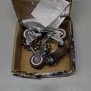 1.25 Inch Low Profile Furniture Casters, Mute Swivel Rubber Wheels with M6x15mm Stem Threaded Mini Casters, Load Capacity 150lbs