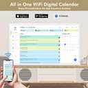 27”Smart Digital Calendar Family Meal Wall Planner - Touchscreen Interactive Calendar, Dual Mode Smart Calendar and Photo Frame, To-do Organizer, Reward System, Sync Online Calendars, Wall Mounted