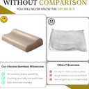 Cooling Pillowcase for Contour Pillow- Rayon Derived from Bamboo Contour Cervical Neck Pillow Case Cover- Breathable Silky Soft Pillowcase for Hot Sleepers,24 x14 x5/3.7 Inches 1 Piece Taupe