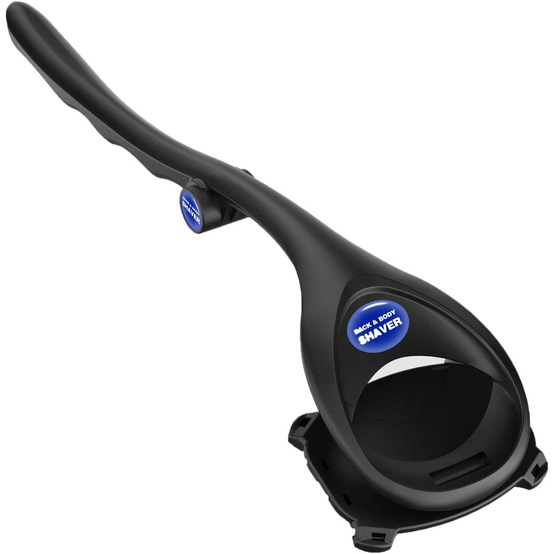 4.0 Back Shaver for Men, Body Shavers & Back Hair Trimmer with 6 Wet/Dry Replacement Blades & Cleaning Brush, Hypoallergenic Skin Care, Pain-Free Shaving, Portable for Travel, 3 Months Use