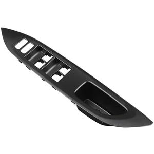 Osompar Door Window Switch Bezel Trim Black Compatible with 2007-2010 Toyota Yaris 4Door Sedan Window Control Cover Panel Armrest Base Panel Front Left Driver Side