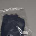 ENERBLOOM Open Back Workout Crop Tops for Women Backless Yoga Shirts Gym Short Sleeve Mild Support Compression Tee with Bra (Large, Navy Blue)