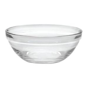 Duralex Lys clear Stackable Bowl, Diameter - 5 1/2”, Height - 2 1/4”, Capacity -16 7/8 oz - 50 cl, pack of 2