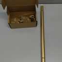 TONIAL Curtain Rod 32 to 58 Inch(2.6 to 4.8 ft), Splicing Adjustable 3/4 Single Rods for Windows 20 to 53 Inch(1.7 to 4.4 ft) Decorative Drapery Rod with Translucent Diamond Finial, Gold