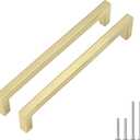 Goldenwarm 30 Pack 7-9/16 inch Gold Kitchen Cabinet Handles Brushed Gold Cabinet Pulls Long Cabinet Handles Closet Door Handle Drawer Pulls, 30, 7-9/16 Inch(192 MM) Hole Centers