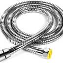 Flexible Shower Hose, Stainless Steel Shower Hose Multicolor 1-2m(Silvery,2M)