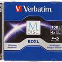 Verbatim M DISC BDXL 100GB 6X with Branded Surface Blank Blu-Ray Recordable Media  1pk Jewel Case