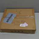 Kitstorack TV Tray Table, Adjustable Height & Flip-Top & Rounded Metal Corners, Snack Table for Couch, Sofa, Bed, Chair, Living Room, C Shaped End Side Table for Eating, Dinner or Laptop, Small Spaces (Brown)