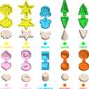 10 PCS Cake Pop Molds Shapes Press Set, Plastic Cake Pop Mold Press with Multiple Shapes, Cake Pop Tools for Baking, Parties, Weddings, Birthdays & Celebrations