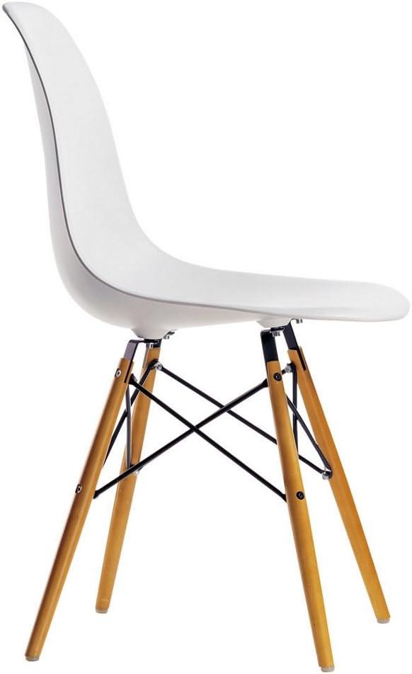 AL10048 Paris Mid Century Modern Designer Plastic Chair Side, White AL10048 Paris Mid Century Modern Designer Plastic Chair Side, White