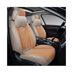 GXT Bench Seat Cover, Premium Faux Leather Bench Seat Covers for Trucks - Universal Fit for Most Sedans SUV Pick-up Truck, Durable for Long Lasting Protection(Coffee and White)