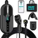 Level 2 Electric Vehicle (EV) Charger(WIFI APP/Plug-play), 32A, 25ft Cable ETL Certified, 220V-240V NEMA 14-50P Plug EVSE w/ J1772 Connector, Portable EV Car Charging Stations for Home Level 2