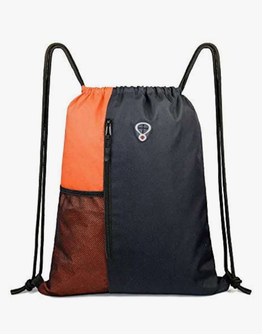 Port Authority Colorblock Cinch Pack Black/Orange 10 Pack