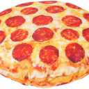 Pizza Shaped Pillow Funny 3D Giant Round Food Plush Stuffed Pillow Novelty Throw Cushion Stuffed Animal Toy 16"