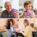 Dumpling Squishies, Giant Glitter Dumpling, Colorful Dumplings Stress Balls Fidget Sensory Stress Ball,Squeeze Dough Ball Stress Relief Hand Stress Ball with Food Steamer Stretchy Desk (Pink)