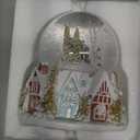 Taman Christmas Snow Globe, Xmas Village with Musical Swirling Glitter Snowflakes Lighted Christmas Decorations Tabletop Home Dcor