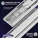 20 Inch Soft Close Drawer Slides 10 Pairs (20pcs) Side Mount Rails- Heavy Duty Full Extension Ball Bearing –Drawer Slide Glides For Cabinet Kitchen, Dresser Runners - Draw slides Sliders 100LB