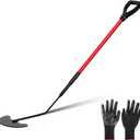 52" Heavy Duty Sod Lifter with D Grip Handle and Steel Shaft Manual Sod Cutter Hand Tool with Gloves for Gardening, Digging, Edging and Lawn Maintenance