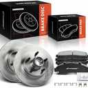 A-Premium 10.28 inch (261mm) Front Vented Disc Brake Rotors + Ceramic Pads Kit Compatible with Select Ford & Mazda Models - Ranger 1998-2001, B2500/B3000/B4000 1998-2000, RWD, 6-PC Set