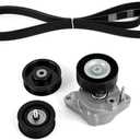 Tykick Idler Pulley and Belt Tensioner Kit Serpentine Belt Kit for Mercedes-Benz C300 C350 CLK350 E350 GL450 GLK350 ML350 S550 SL550 SLK350 2005-2011 Replaces 2722021419272202101927220002706PK2404