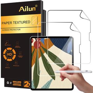 Ailun Paper Textured Screen Protector for iPad Air 13 Inch 2025/2024 [7th/6th Generation, M3/M2] 2 Pack Draw and Sketch Like on Papertouch Anti Glare